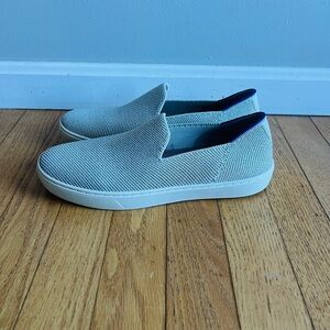 Rothy's Blue and White Slip-On Sneakers